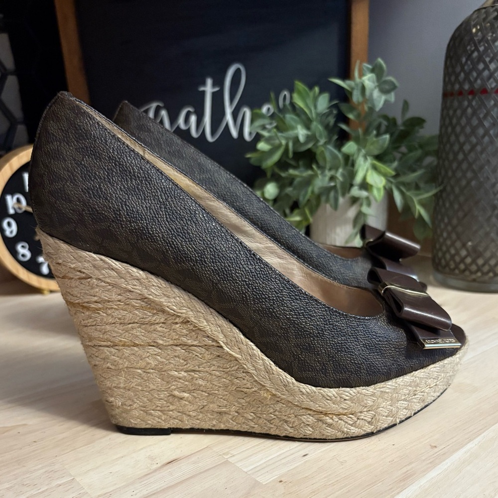Michael Kors Brown Wedge Shoes with Elegant Design